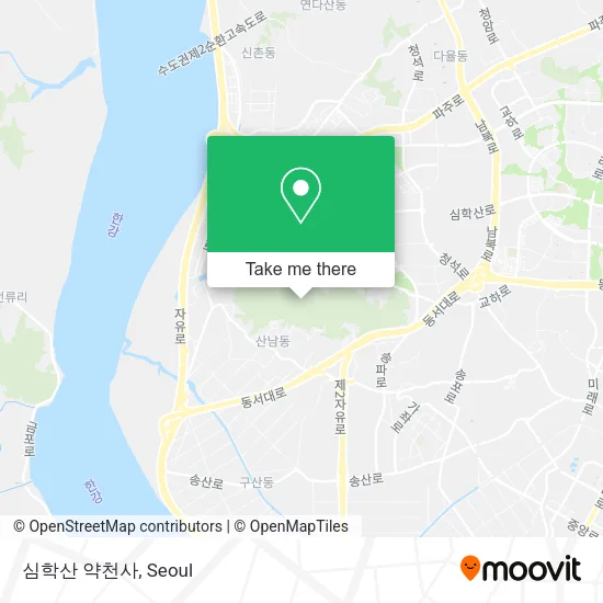 심학산 약천사 map