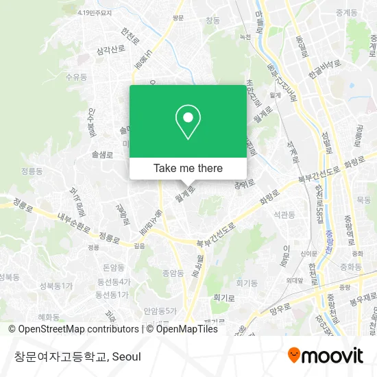 창문여자고등학교 map