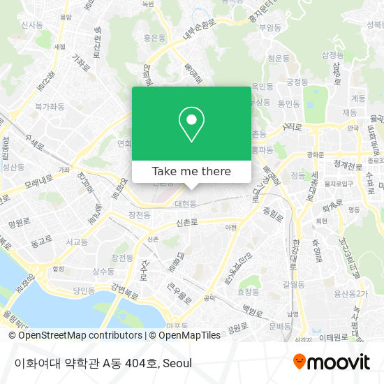 이화여대 약학관 A동 404호 map