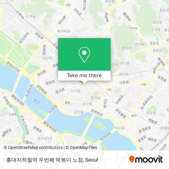 홍대지하철역 두번째 떡볶이 노점 map