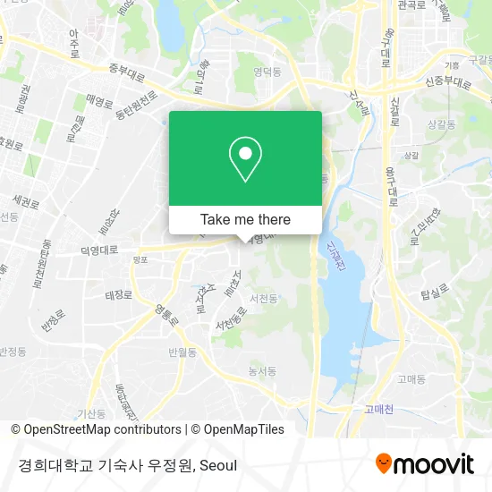경희대학교 기숙사 우정원 map