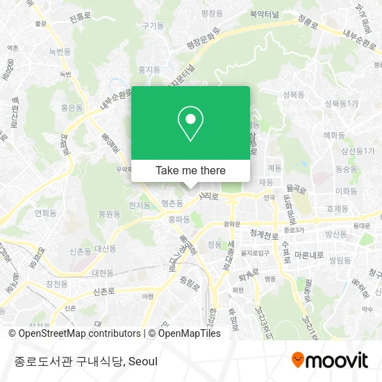 종로도서관 구내식당 map