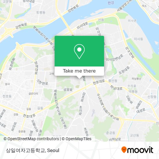 상일여자고등학교 map