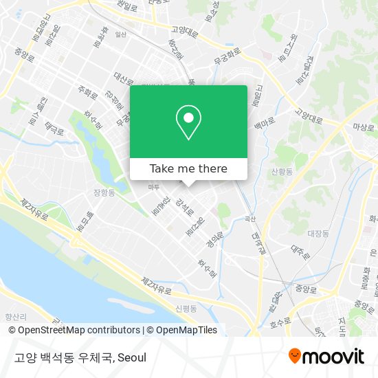 고양 백석동 우체국 map
