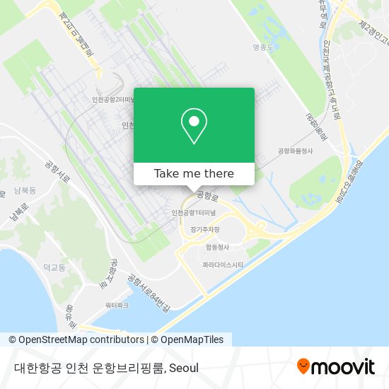 대한항공 인천 운항브리핑룸 map
