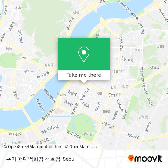 푸마 현대백화점 천호점 map