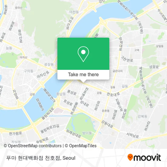 푸마 현대백화점 천호점 map