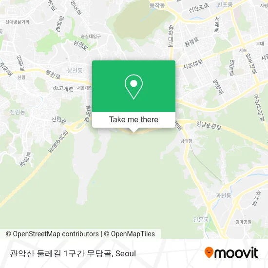 관악산 둘레길 1구간 무당골 map