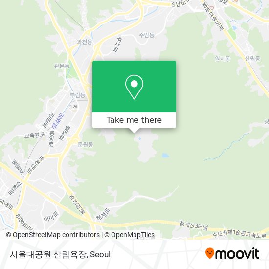 서울대공원 산림욕장 map