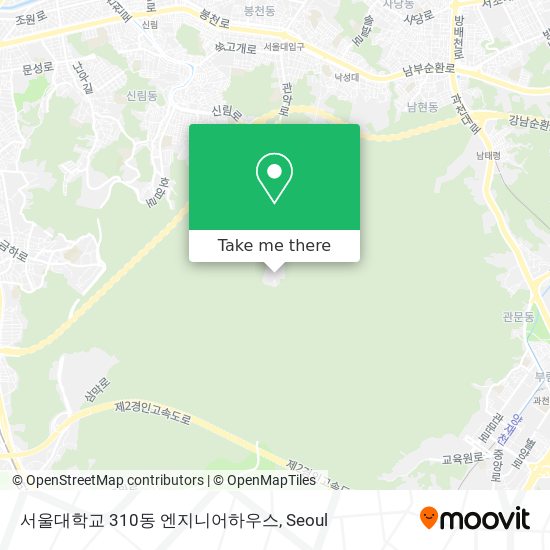 서울대학교 310동 엔지니어하우스 map