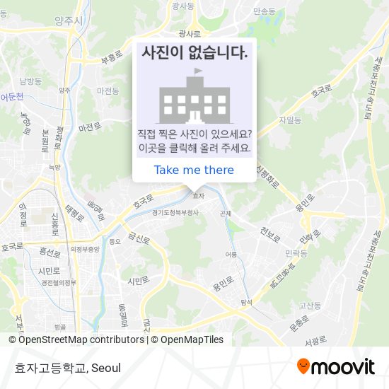 효자고등학교 map