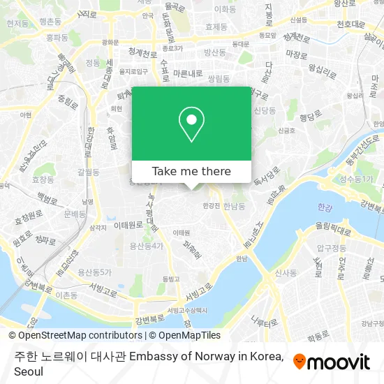 주한 노르웨이 대사관 Embassy of Norway in Korea map