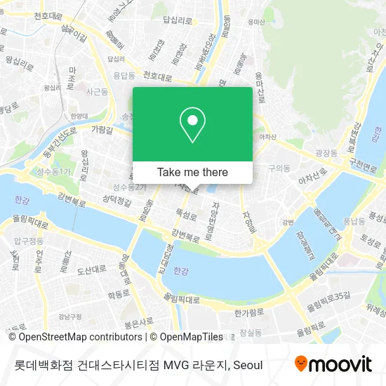 롯데백화점 건대스타시티점 MVG 라운지 map