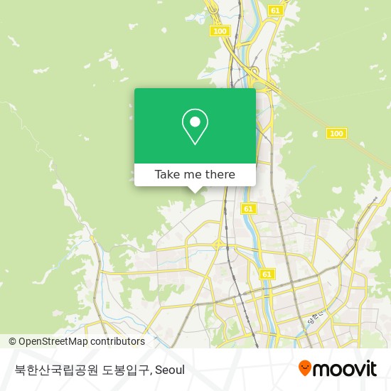 북한산국립공원 도봉입구 map