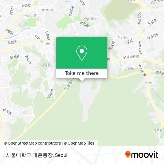 서울대학교 대운동장 map