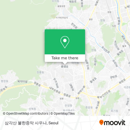 삼각산 불한증막 사우나 map