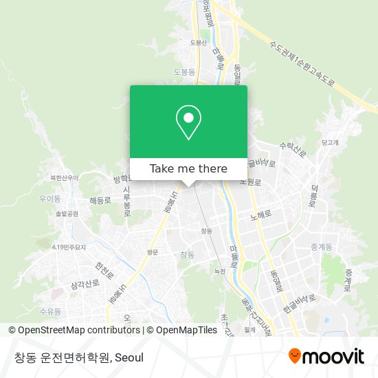 창동 운전면허학원 map