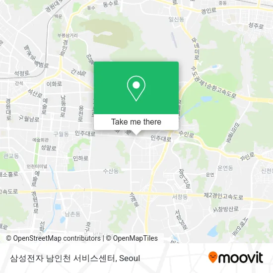 삼성전자 남인천 서비스센터 map