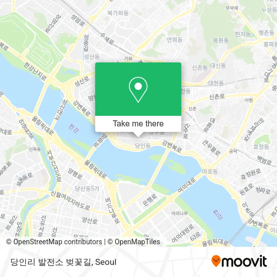 당인리 발전소 벚꽃길 map