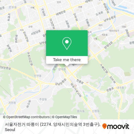 서울자전거 따릉이 (2274. 양재시민의숲역 3번출구) map