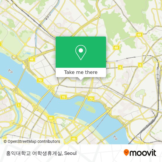 홍익대학교 여학생휴게실 map