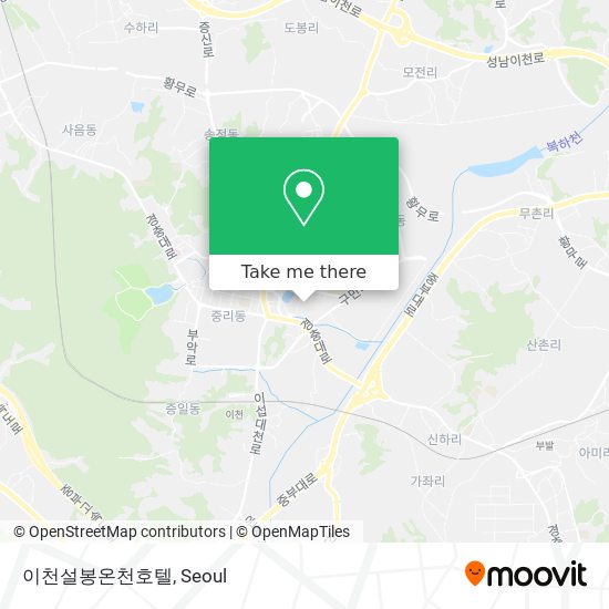 이천설봉온천호텔 map