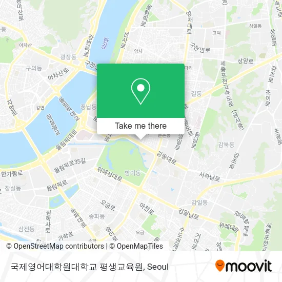 국제영어대학원대학교 평생교육원 map
