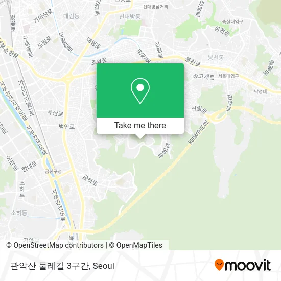 관악산 둘레길 3구간 map