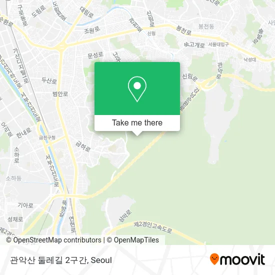관악산 둘레길 2구간 map