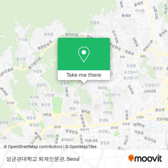성균관대학교 퇴계인문관 map