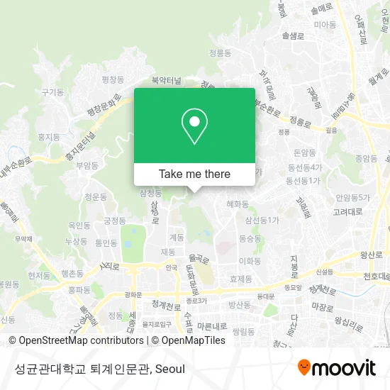 성균관대학교 퇴계인문관 map
