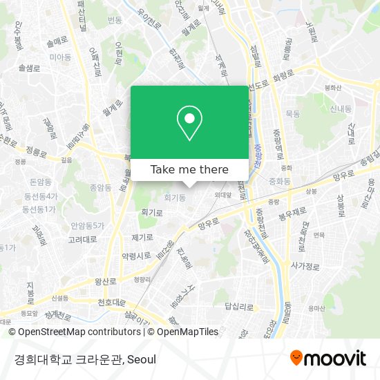 경희대학교 크라운관 map