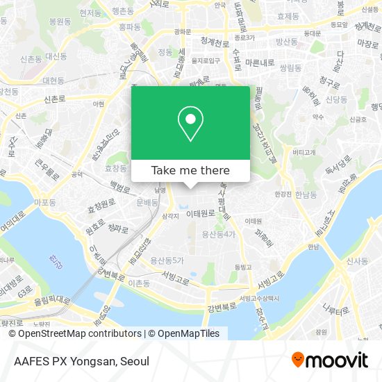 AAFES PX Yongsan map