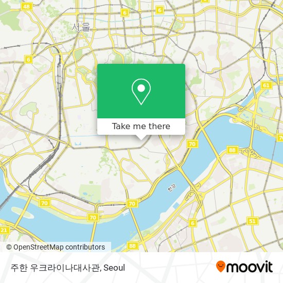 주한 우크라이나대사관 map