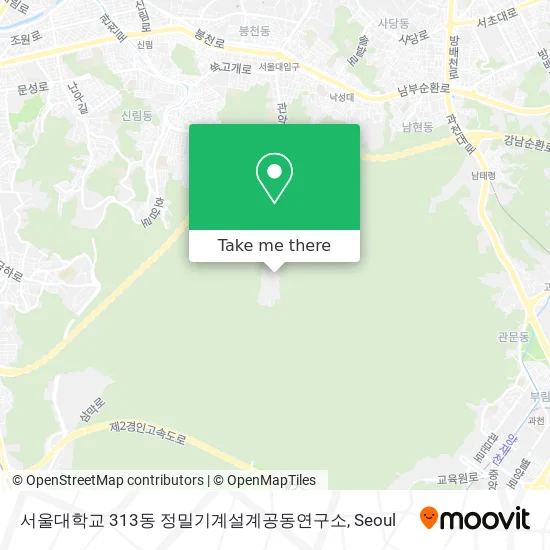 서울대학교 313동 정밀기계설계공동연구소 map