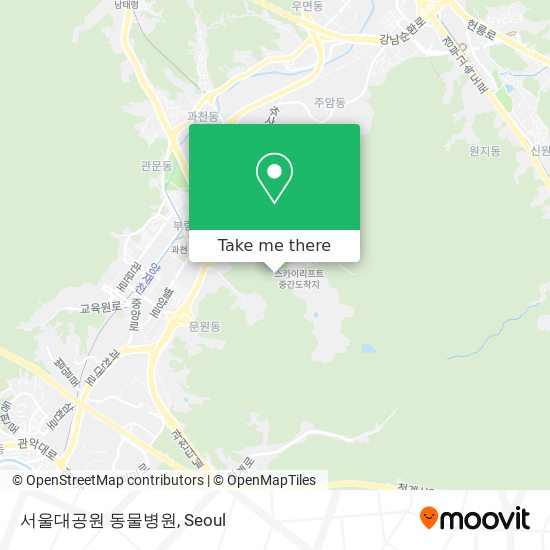 서울대공원 동물병원 map