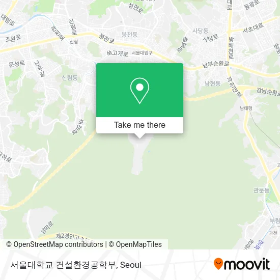 서울대학교 건설환경공학부 map
