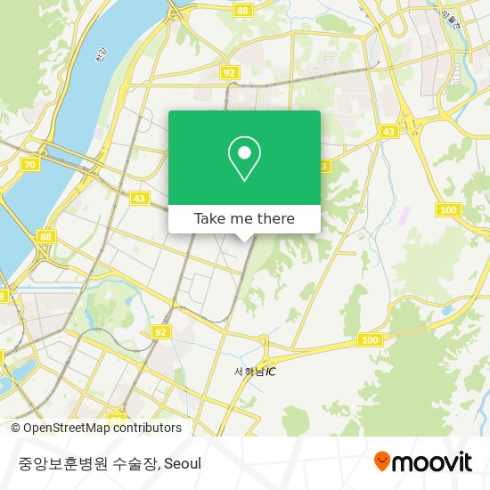 중앙보훈병원 수술장 map