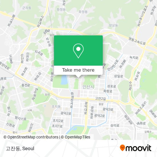 고잔동 map