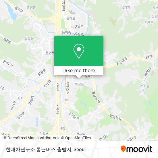 현대차연구소 통근버스 출발지 map