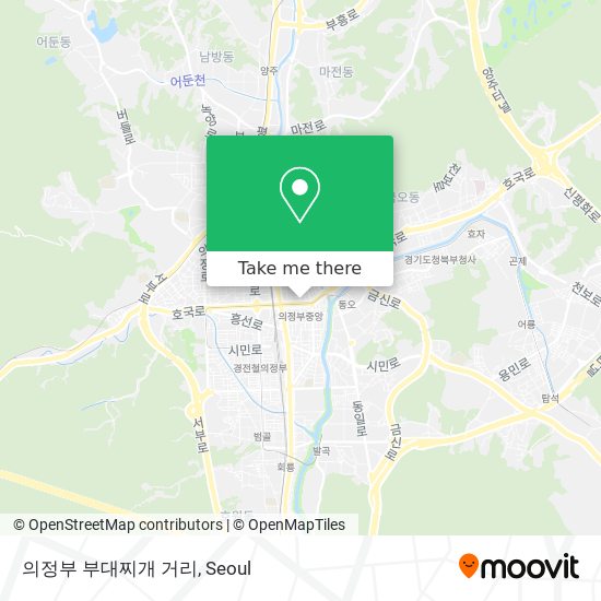 의정부 부대찌개 거리 map