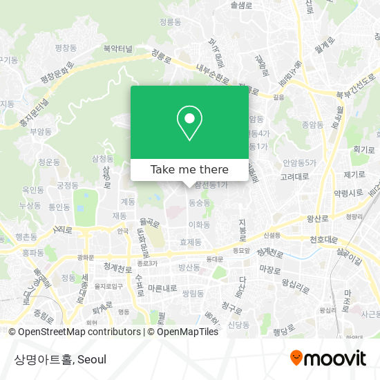 상명아트홀 map