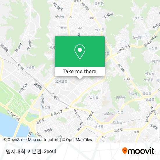 명지대학교 본관 map