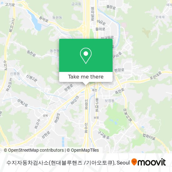 수지자동차검사소(현대블루핸즈 /기아오토큐) map