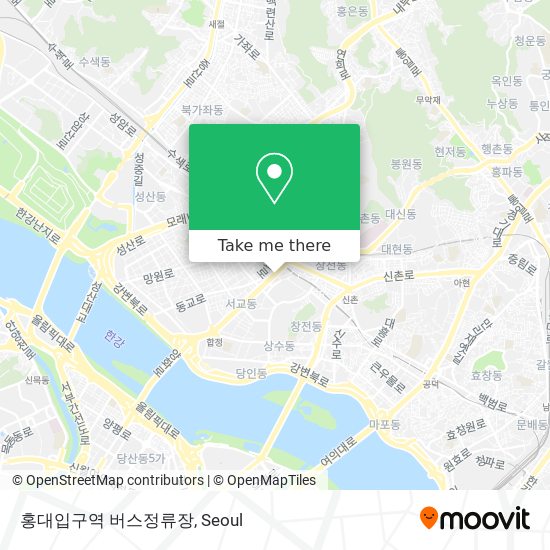 홍대입구역 버스정류장 map