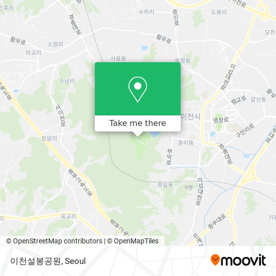 이천설봉공원 map