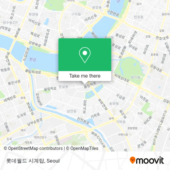 롯데월드 시계탑 map