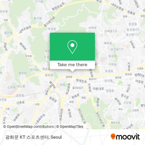 광화문 KT 스포츠센터 map