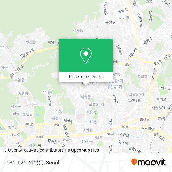 131-121 성북동 map