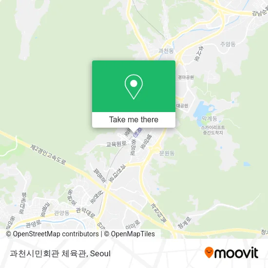 과천시민회관 체육관 map